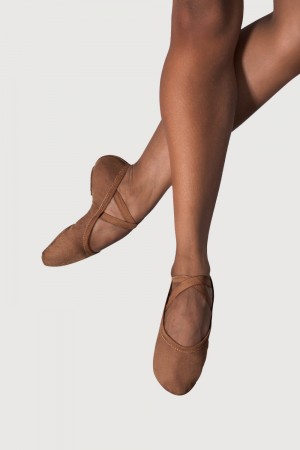 Bailarinas Bloch Performa Stretch Lona Mujer Cocoa | CLCIF88658