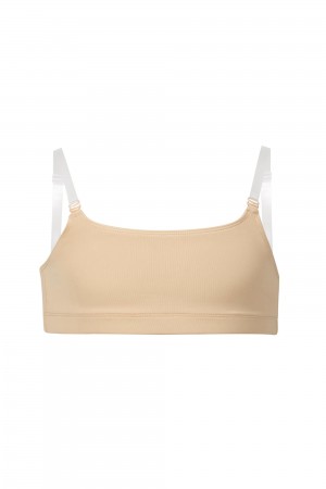 Ropa Interior Bloch Leia Crop Top Niños Sand | QCLUV35631