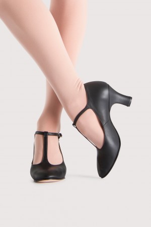Tap y zapatos de escenario Bloch Chord T-Bar 76mm (3 inch) Mujer Negras | SCLVO41233