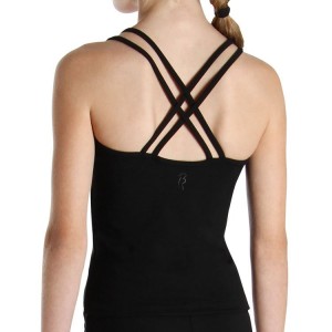 Tops Bloch Double Cross Cami Niños Negras | BCLSO22688